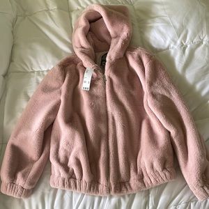 WOMENS TRENDY FLUFFY BLUSH JACKET